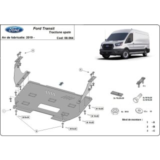 Motor Unterfahrschutz Ford Transit Heckantrieb 2019 -