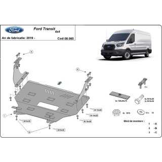 Motor Unterfahrschutz Ford Transit 4x4 2019 -